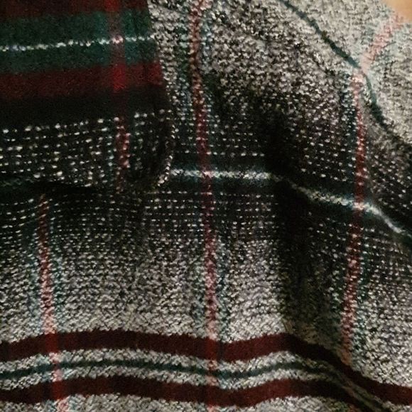 Vtg Mens Workwear Plaid Burnout Shacket sz 2XL - Picture 3 of 4